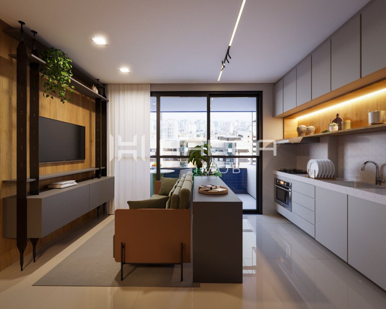 sala e cozinha